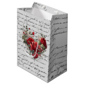 VINTAGE ROSE 2 MITTLERE GESCHENKTÜTE (Vorderseite Schrägansicht)