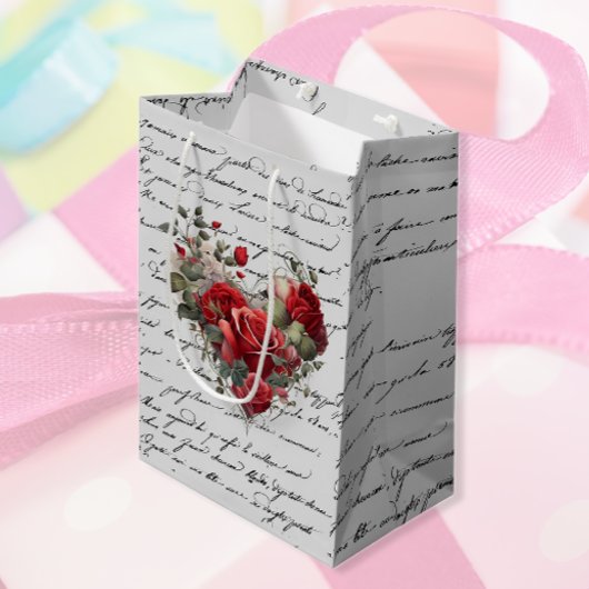 VINTAGE ROSE 2 MITTLERE GESCHENKTÜTE