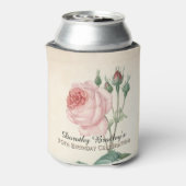 Vintage Rose 70. Geburtstagsfeier Erfrischung Dosenkühler (Kanne Rückseite)