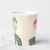 Vintage Rose 70. Geburtstagsfeier Papiertasse Pappbecher (Links)