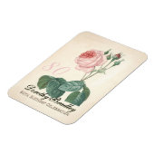 Vintage Rose 80. Geburtstagsfeier - Magnet (Linke Seite)