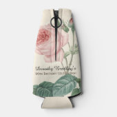 Vintage Rose 90. Geburtstagsfeier Flasche Flaschenkühler (Rückseite)
