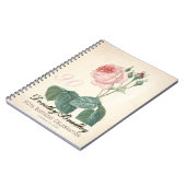 Vintage Rose 90. Geburtstagsfeier GastBook Notizblock (Linke Seite)