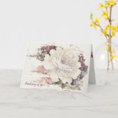 Vintage Rose abstrakter Rahmen Karte (Gelbe Blume)