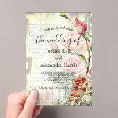 Vintage Rose Acryleinladungen (Insitu (Handheld))