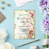 Vintage Rose Acryleinladungen (In Situ (Hochzeit))