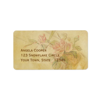 Vintage Rose Adressaufkleber