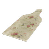 Vintage Rose alte gequälte Stoffmuster Schneidebrett (Ecke)