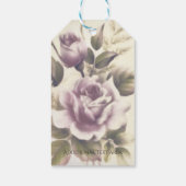Vintage Rose Altes Glamour Benutzerdefiniertes Gas Geschenkanhänger (Rückseite)
