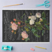 Vintage Rose and Perfume Ephemera Decoupage Seidenpapier (Basteln)