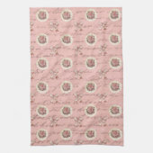 Vintage Rose Antike Briefe Geschirrtuch (Vertikal)