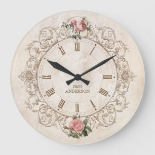Vintage Rose Antike Uhr