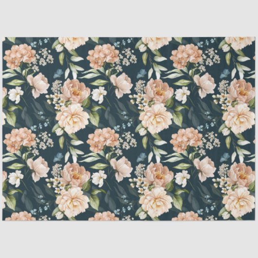 Vintage Rose Aqua Decoupage Seidenpapier (Vorderseite)