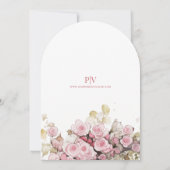 Vintage Rose Arch | Monogram Wedding Einladung (Rückseite)