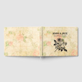 Vintage Rose Art Customizable Wedelbook Gästebuch (Voll)
