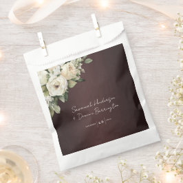 Vintage Rose auf der eleganten Burgundy-Hochzeit Geschenktütchen