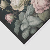 Vintage Rose auf dunklem Hintergrund Seidenpapier (Ausschnitt)