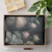 Vintage Rose auf dunklem Hintergrund Seidenpapier (Geschenk)