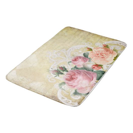 Vintage Rose Badematte (Schrägansicht)