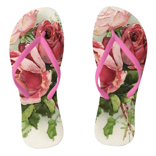 Vintage Rose Badesandalen (Fußbett)