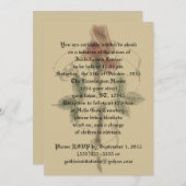 Vintage Rose Banner Goth Wedding Einladungen (Vorne/Hinten)
