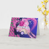 Vintage Rose Beaver Bus Karte (Gelbe Blume)