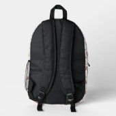 Vintage Rose Bedruckter Rucksack (Rückseite)