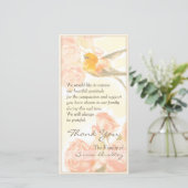 Vintage Rose Bird-Beileid Danke P-Karte (Stehend Vorderseite)