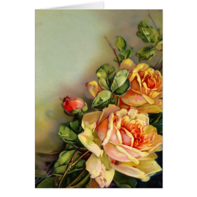 Vintage Rose Blankokarte (Vorne)