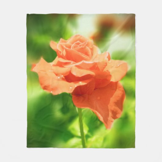 Vintage Rose Blume #3 Fleecedecke (Vorderseite)