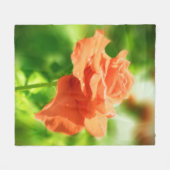 Vintage Rose Blume #3 Fleecedecke (Vorderseite (Horizontal))