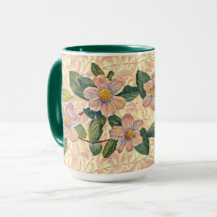 Vintage Rose Blume Illustriert Art Tasse Cup