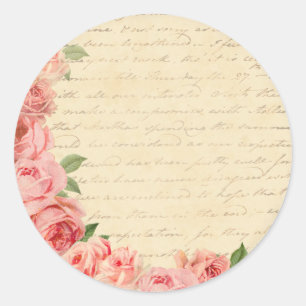 Vintage-Rosé-Blume, schöne und feminine Aufkleber