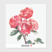 Vintage Rose Blume Sticker (Blatt)