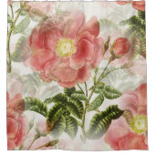 Vintage Rose Blumenblütendusche Duschvorhang (Vorderseite)