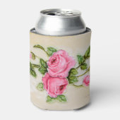 Vintage Rose Blumenfolie Dosenkühler (Kanne Vorderseite)