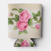 Vintage Rose Blumenfolie Dosenkühler (Vorderseite)