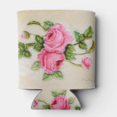 Vintage Rose Blumenfolie Dosenkühler (Rückseite)