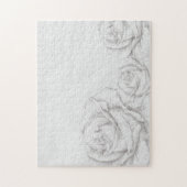 Vintage Rose Blumengrau dekorativ Puzzle (Vertikal)