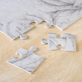 Vintage Rose Blumengrau dekorativ Puzzle (Seite)