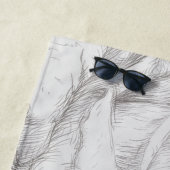 Vintage Rose Blumengrau dekorativ Strandtuch (Beispiel)