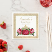 Vintage Rose Blumenmuster Brautparty Party Serviette (Beispiel)