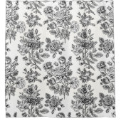 Vintage Rose Blumenmuster Duschvorhang (Vorderseite)