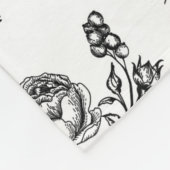 Vintage Rose Blumenmuster Fleecedecke (Ecke)