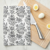 Vintage Rose Blumenmuster Geschirrtuch (Viertel Falte)