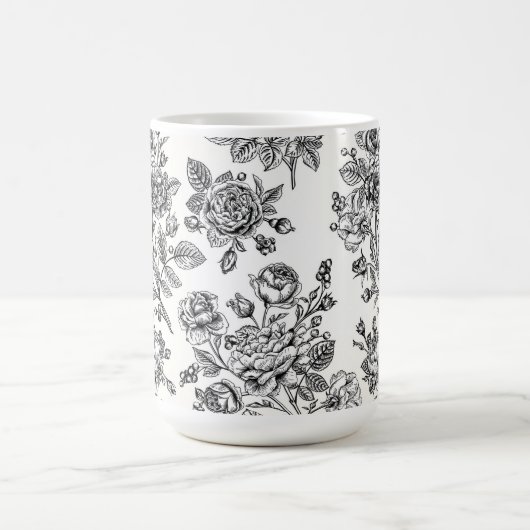 Vintage Rose Blumenmuster Kaffeetasse (Mittel)