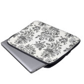 Vintage Rose Blumenmuster Laptopschutzhülle (Vorne Knopf)