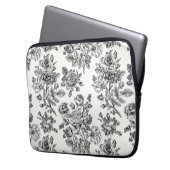 Vintage Rose Blumenmuster Laptopschutzhülle (Vorderseite Links)