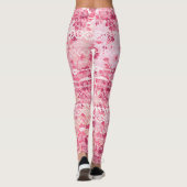 Vintage Rose Blumenmuster Leggings (Rückseite)