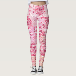 Vintage Rose Blumenmuster Leggings